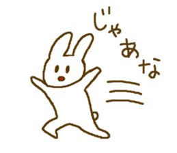 Deadpan white rabbit.2 sticker #8895183