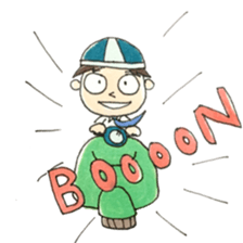 Busy dad & daughter sticker #8895626