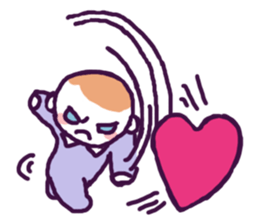 Little boy and cute rabbits sticker #8896065