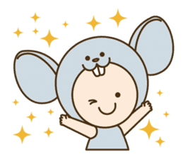 Happy New Year! Cute animal "zodiac" sticker #8896228