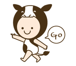 Happy New Year! Cute animal "zodiac" sticker #8896241