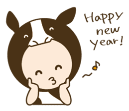 Happy New Year! Cute animal "zodiac" sticker #8896253