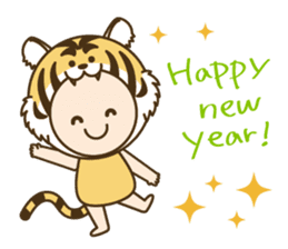 Happy New Year! Cute animal "zodiac" sticker #8896254