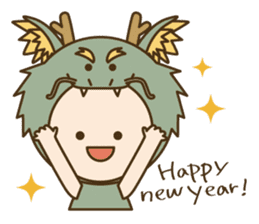 Happy New Year! Cute animal "zodiac" sticker #8896256