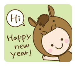 Happy New Year! Cute animal "zodiac" sticker #8896258