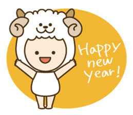 Happy New Year! Cute animal "zodiac" sticker #8896259