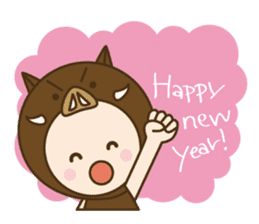 Happy New Year! Cute animal "zodiac" sticker #8896263