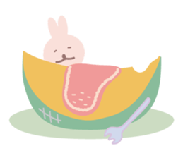 a gluttonous rabbit 3 sticker #8896360