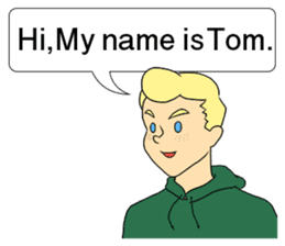 My name is TOM sticker #8897626