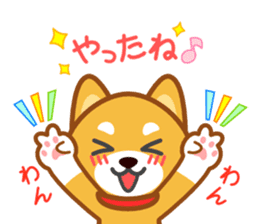Dog of my home(red shiba) sticker #8898685