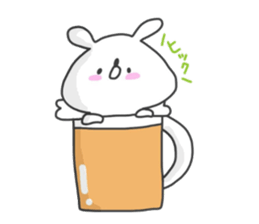 Tired rabbit~work~ sticker #8901753