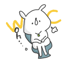 Tired rabbit~work~ sticker #8901765