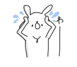 Tired rabbit~work~ sticker #8901771