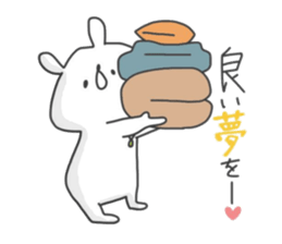 Tired rabbit~work~ sticker #8901783