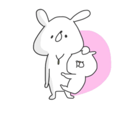 Tired rabbit~work~ sticker #8901786