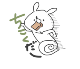 Tired rabbit~work~ sticker #8901788