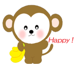2016 Happy New Year Monkeys [English] sticker #8902528