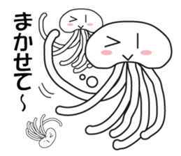 pretty jellyfish stamp 2 sticker #8903074