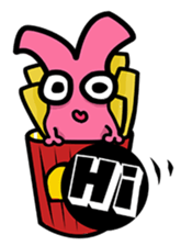 Daily routine of the Fries-Rabbit sticker #8903418