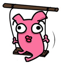 Daily routine of the Fries-Rabbit sticker #8903429