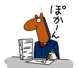 Workers of horse sticker #8903766