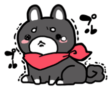 Black Shiba Inu Kuroshibaken sticker #8904642