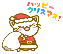Christmas white cat sticker sticker #8905500