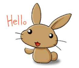 Laid-back rabbit sticker #8907016