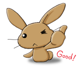 Laid-back rabbit sticker #8907020