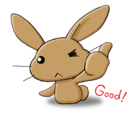 Laid-back rabbit sticker #8907020