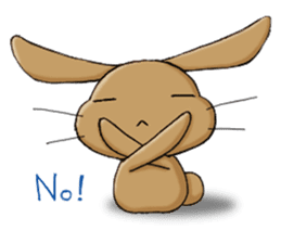 Laid-back rabbit sticker #8907025