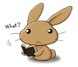 Laid-back rabbit sticker #8907026