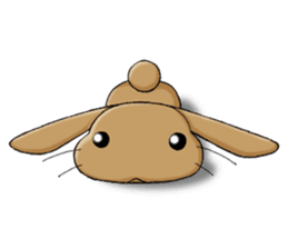 Laid-back rabbit sticker #8907028
