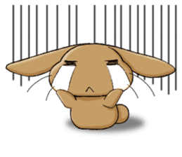 Laid-back rabbit sticker #8907031