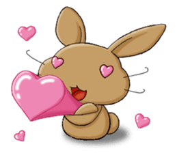 Laid-back rabbit sticker #8907034