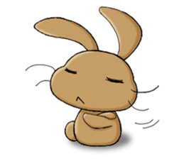 Laid-back rabbit sticker #8907036