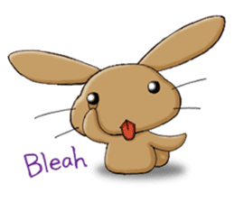 Laid-back rabbit sticker #8907043