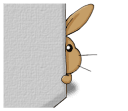 Laid-back rabbit sticker #8907046