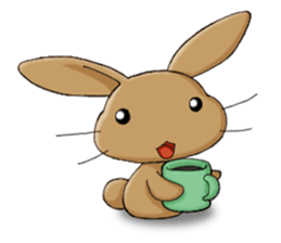 Laid-back rabbit sticker #8907049