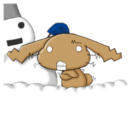 Laid-back rabbit sticker #8907051