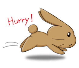 Laid-back rabbit sticker #8907053
