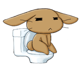 Laid-back rabbit sticker #8907054