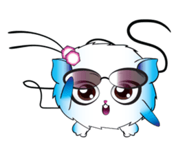 Girls Catball Cute - Daily Emot sticker #8907696