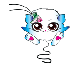 Girls Catball Cute - Daily Emot sticker #8907699