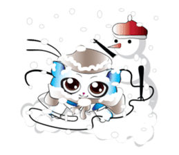 Girls Catball Cute - Daily Emot sticker #8907702