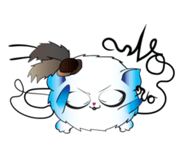 Girls Catball Cute - Daily Emot sticker #8907705