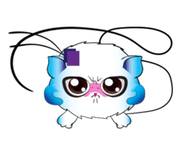 Girls Catball Cute - Daily Emot sticker #8907709