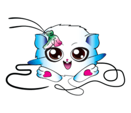 Girls Catball Cute - Daily Emot sticker #8907718