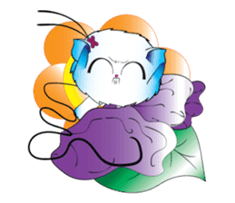 Girls Catball Cute - Daily Emot sticker #8907720