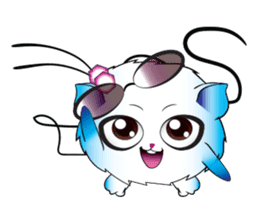 Girls Catball Cute - Daily Emot sticker #8907723